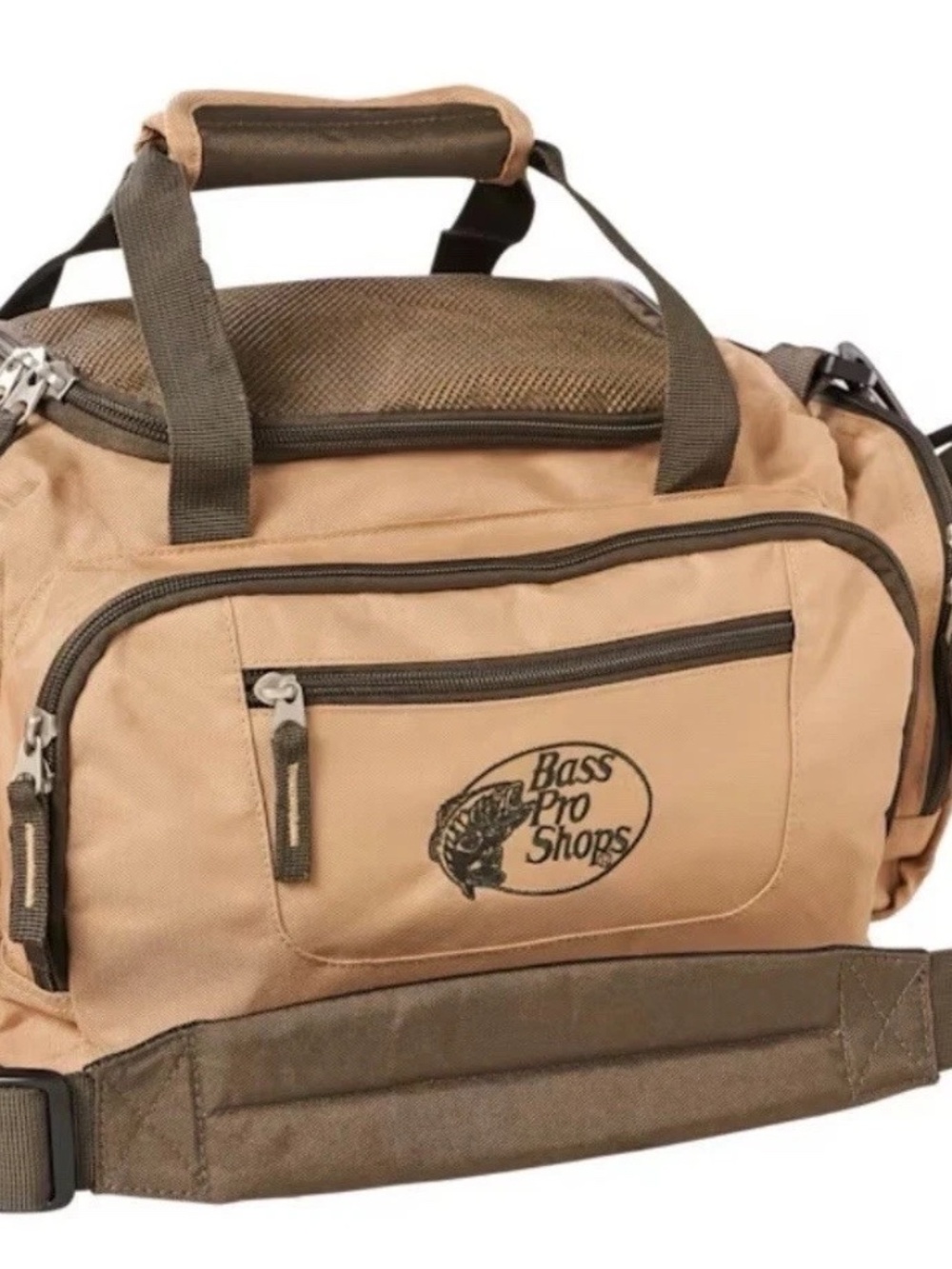 Brand New Bass Pro Shops Catch-All Gear Bag 16" L x 10" W x 8" H Tan NWT